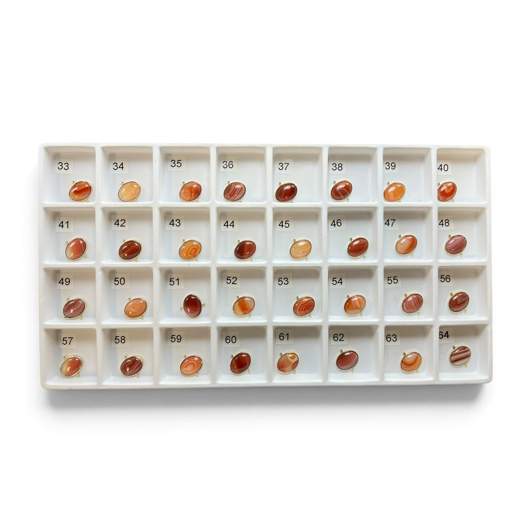Pre Shop Preview Choose Your Own Red Banded Agate Oval – Gold
