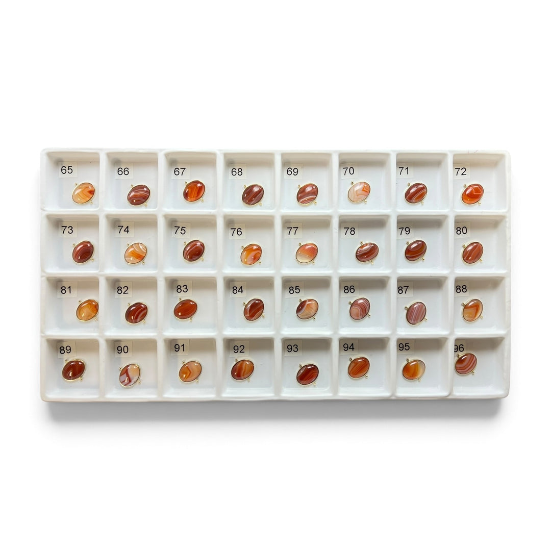Pre Shop Preview Choose Your Own Red Banded Agate Oval – Gold