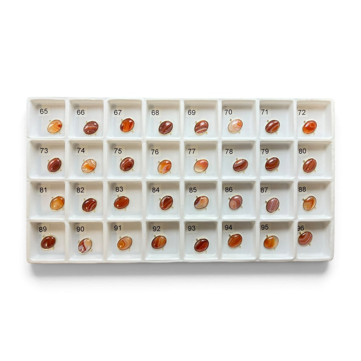 Pre Shop Preview Choose Your Own Red Banded Agate Oval – Gold