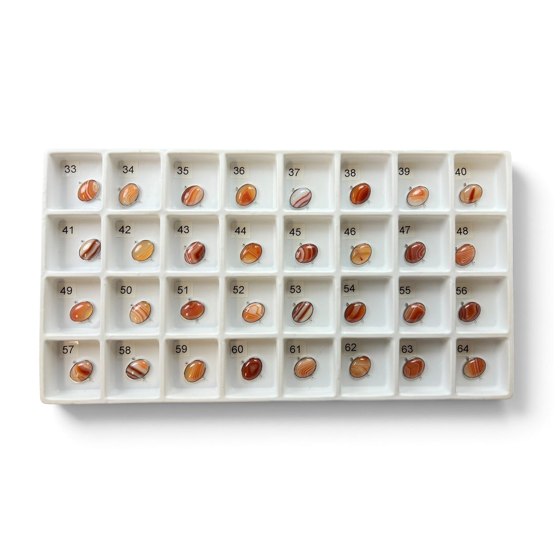 Pre Shop Preview Choose Your Own Red Banded Agate Oval – Silver
