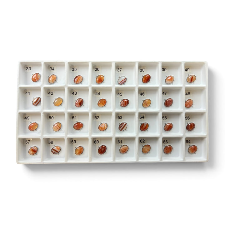 Pre Shop Preview Choose Your Own Red Banded Agate Oval – Silver