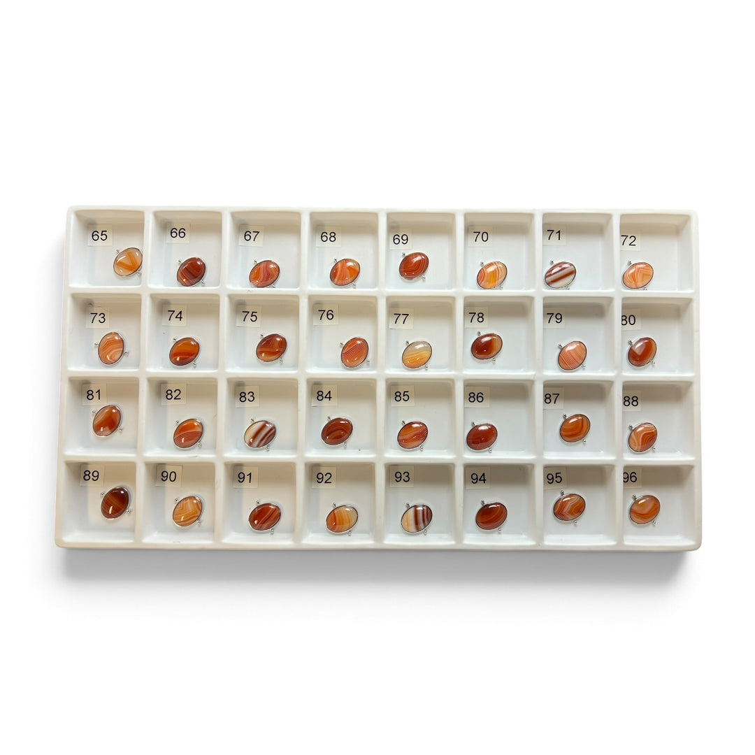 Pre Shop Preview Choose Your Own Red Banded Agate Oval – Silver