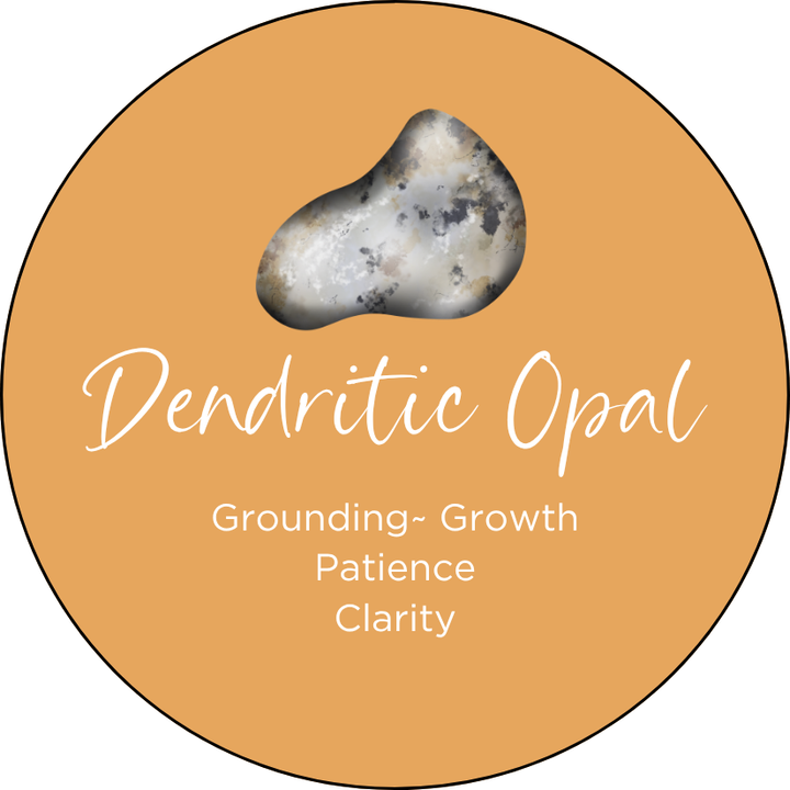 Dendritic Opal Round Crystal Element