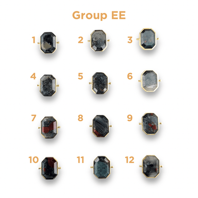 CHOOSE YOUR OWN Gold Bloodstone Octangle Crystal Element – Groups AA-HH