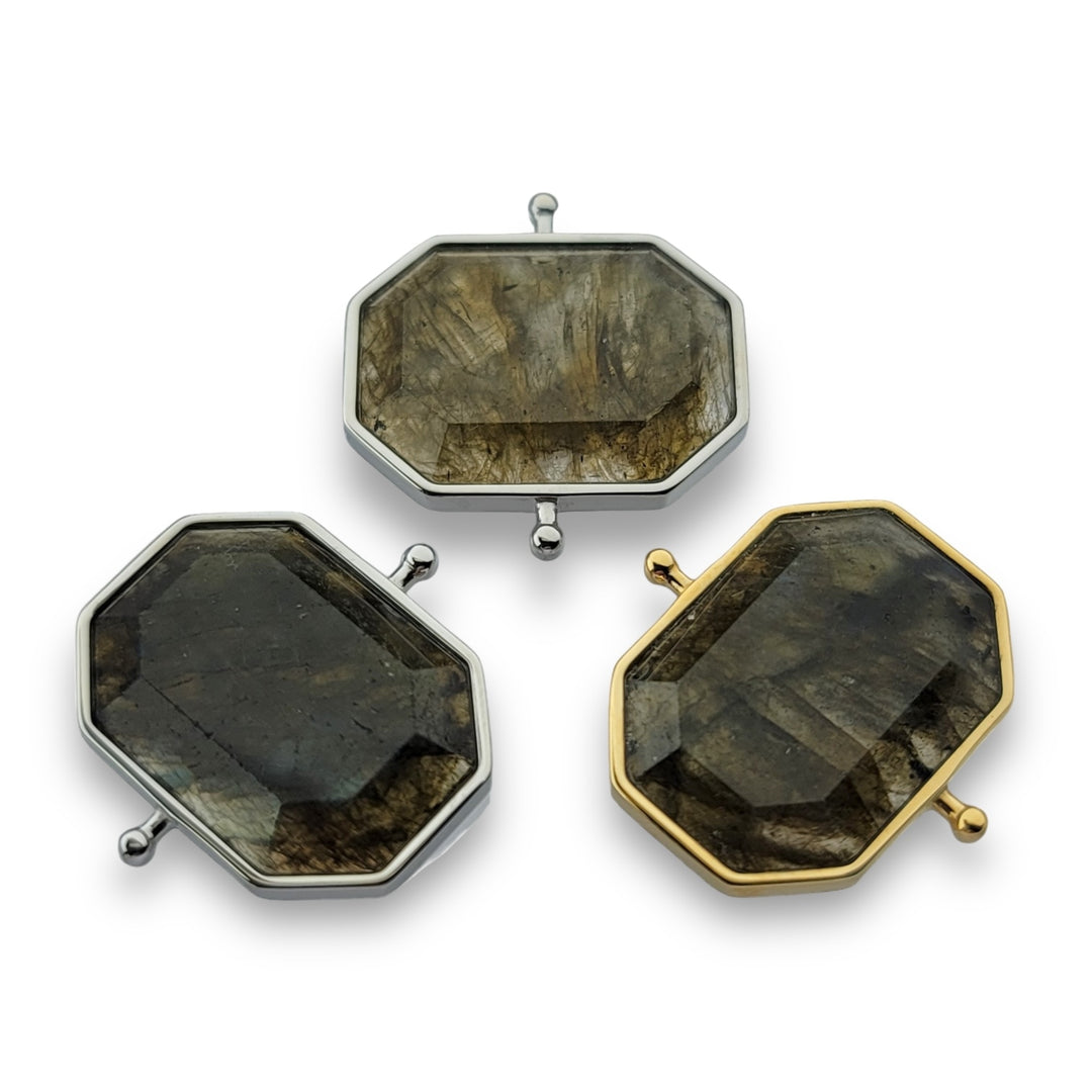 Labradorite Octangle™ Crystal Element (standard grade – no labradorescence/flash)