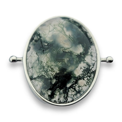 Moss Agate Oval Crystal Element