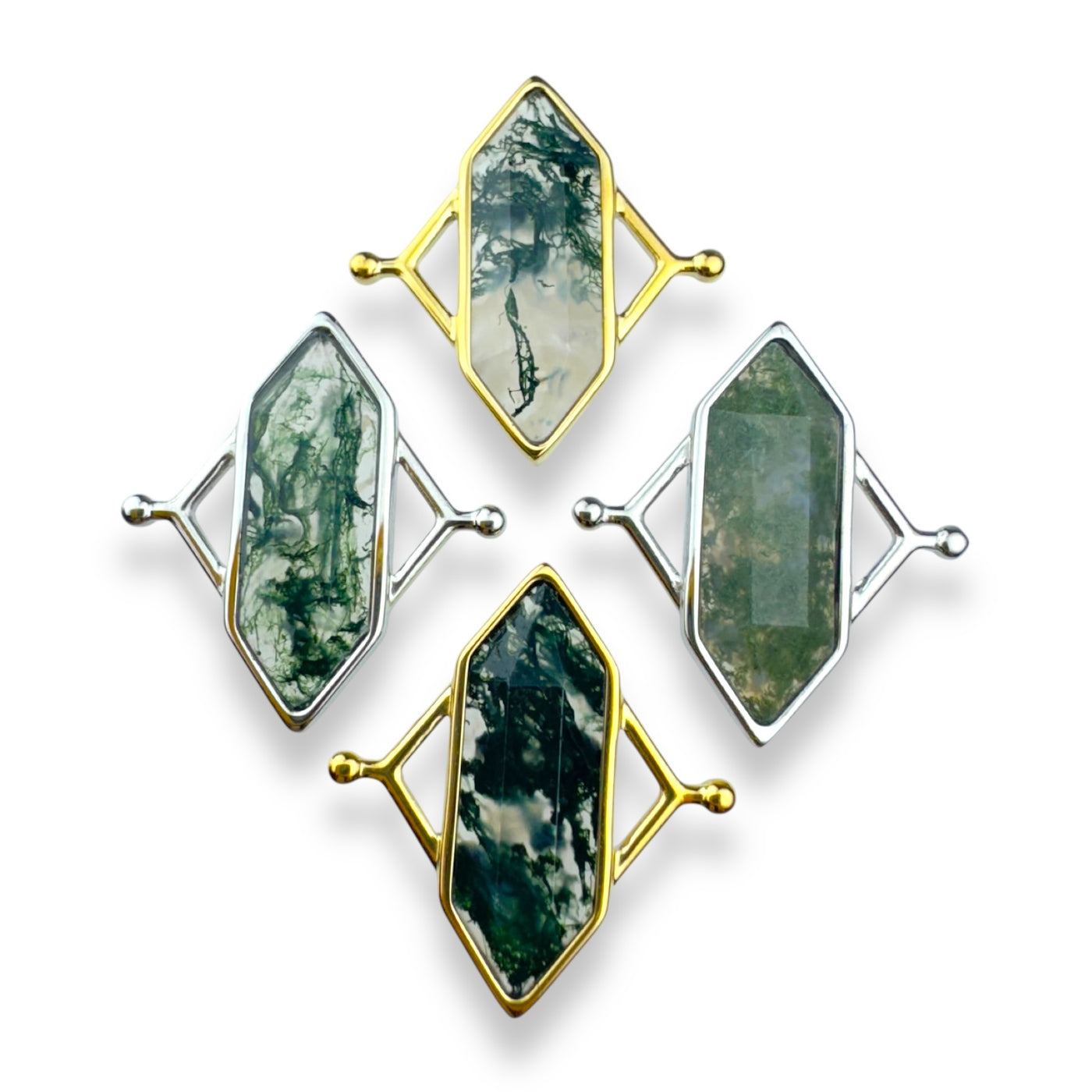 Moss Agate TwinPoint™ Crystal Element