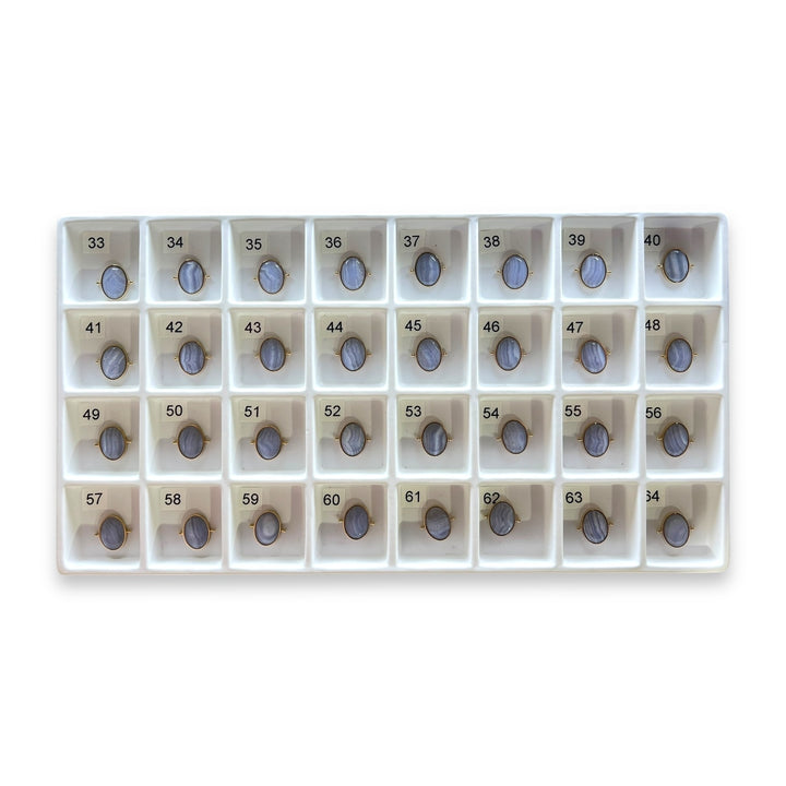 Choose Your Own Blue Lace Agate Octangle & Oval – Gold