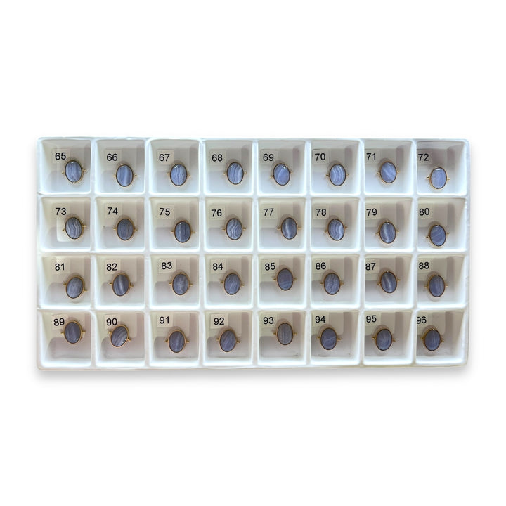 Choose Your Own Blue Lace Agate Octangle & Oval – Gold