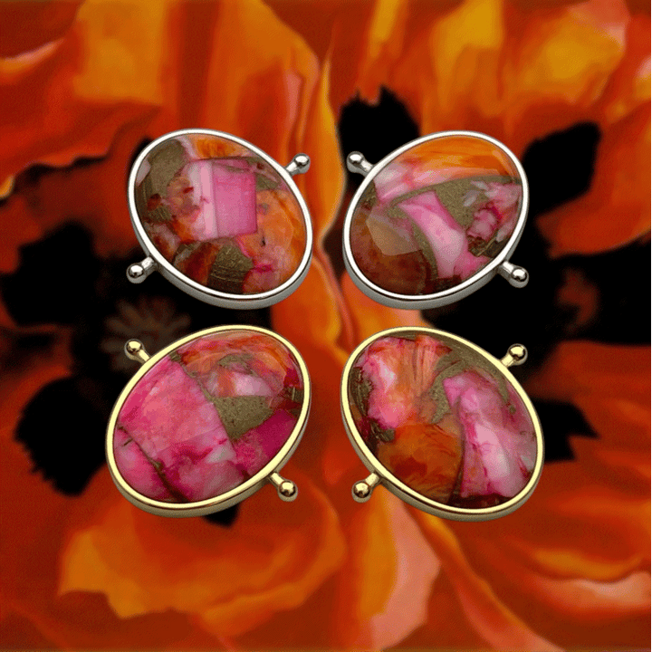 "O'Keeffe's Poppies" Mosaic Stone Element