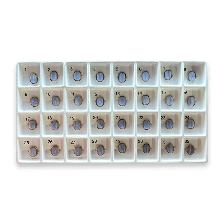 Choose Your Own Blue Lace Agate Octangle & Oval – Gold