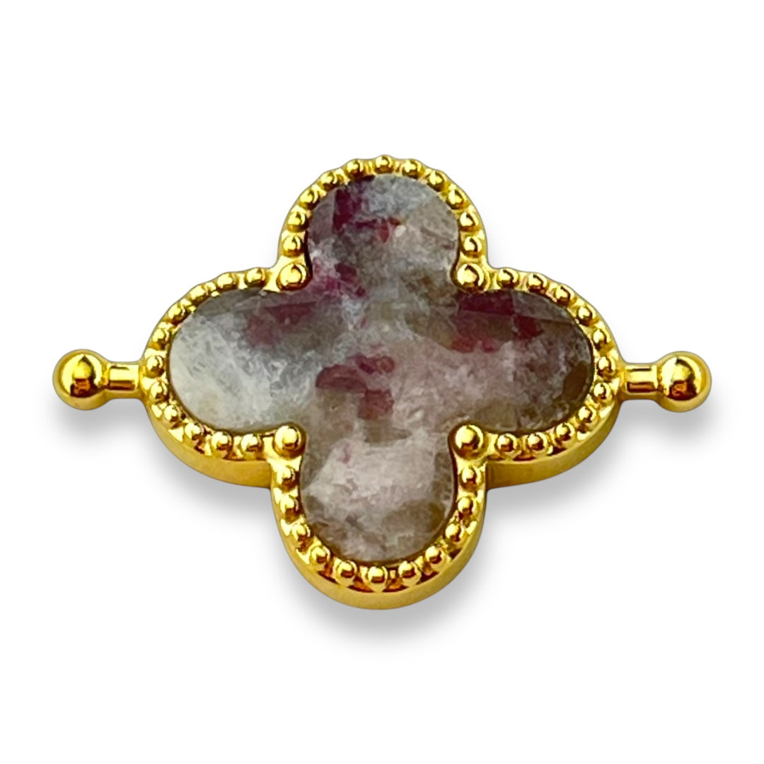 Pink Tourmaline Quatrefoil Crystal Element