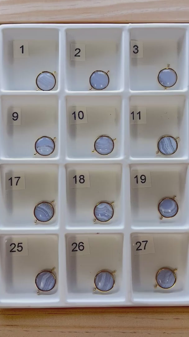 Choose Your Own Blue Lace Agate Round – Gold
