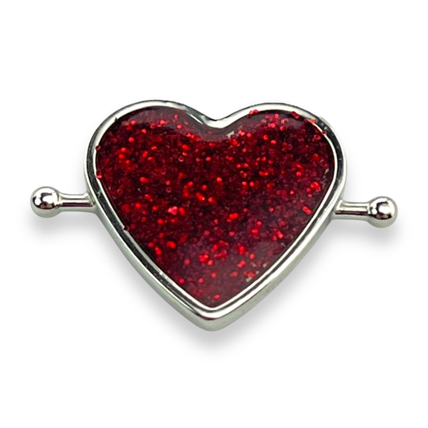 Red Glitter Heart-shaped Element