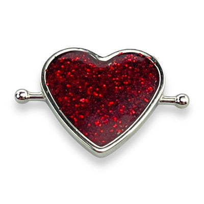 Heart-shaped Glitter Element