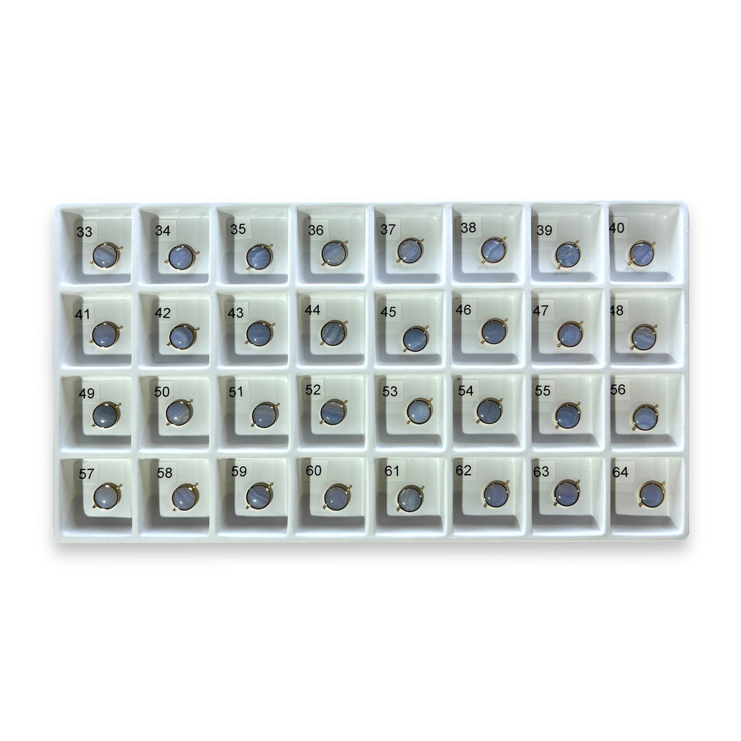 Choose Your Own Blue Lace Agate Round – Gold