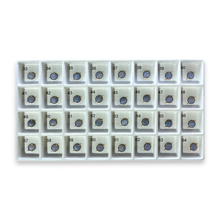 Choose Your Own Blue Lace Agate Round – Gold
