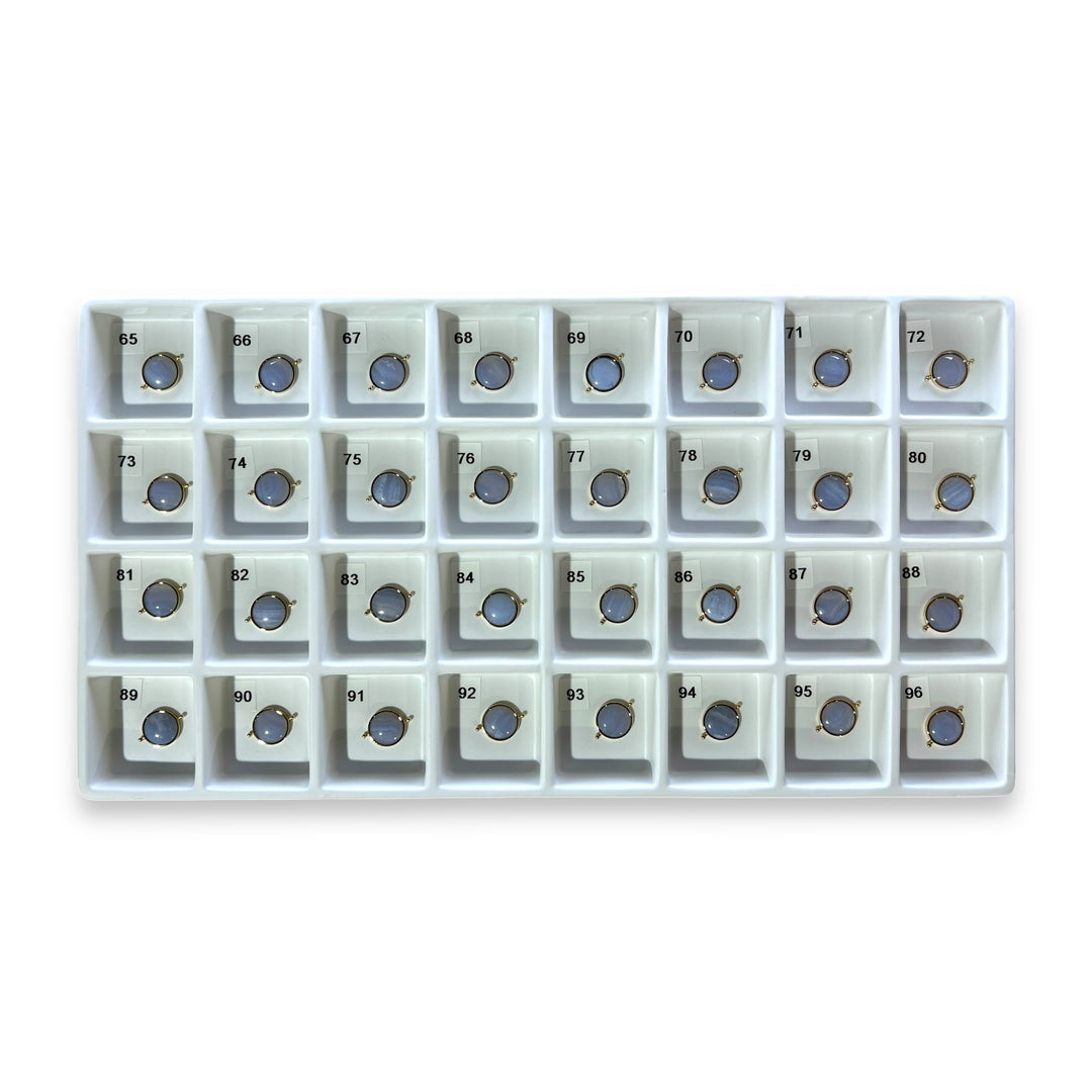 Choose Your Own Blue Lace Agate Round – Gold