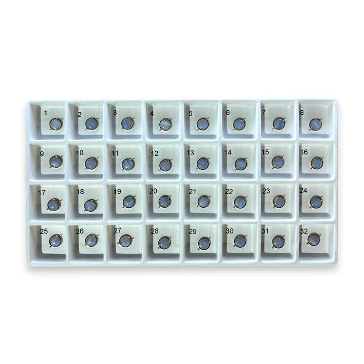 Choose Your Own Blue Lace Agate Round – Gold