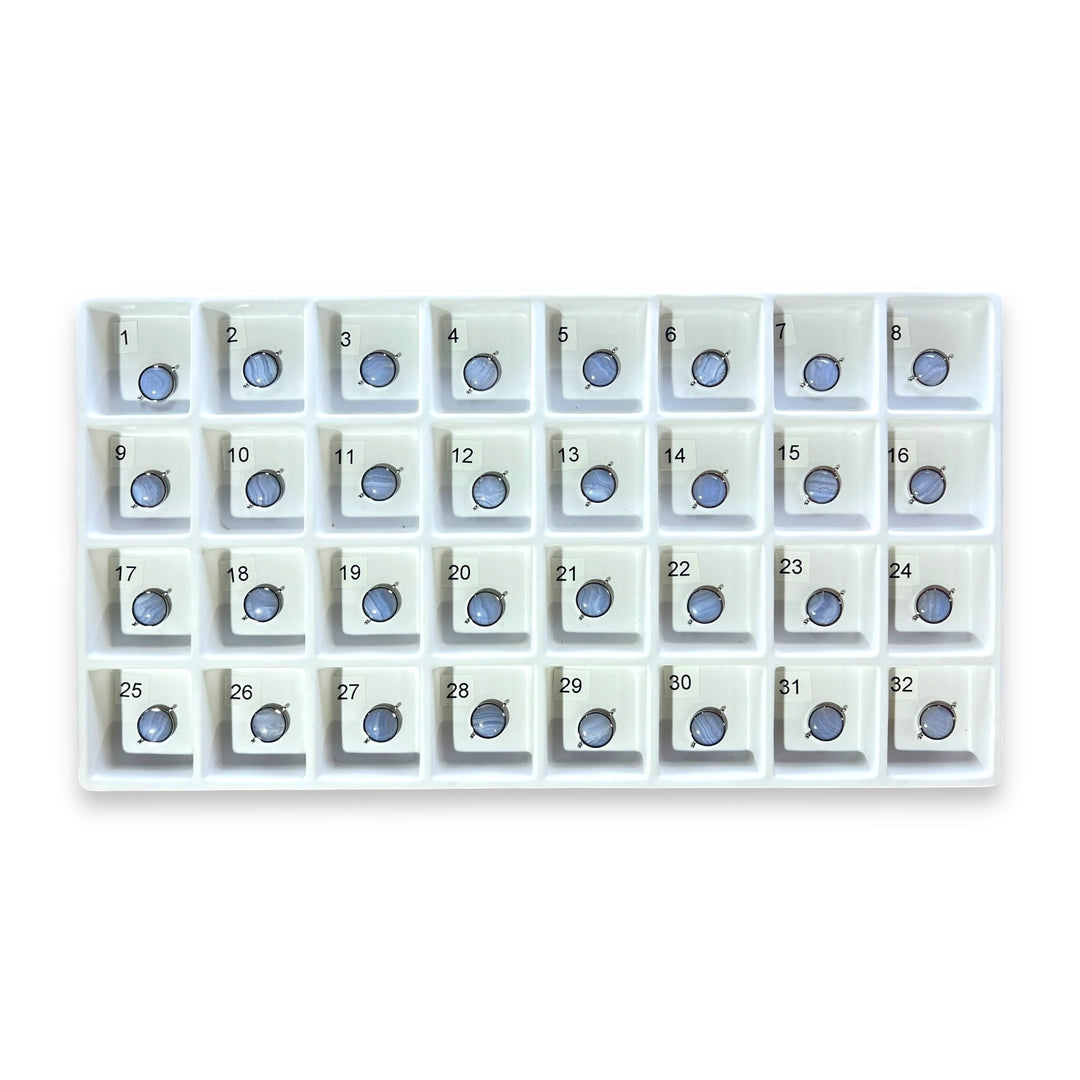 Choose Your Own Blue Lace Agate Round – Silver