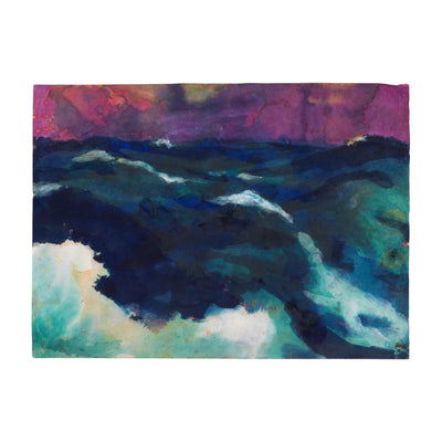 "Sea Under Purple Skies" Mosaic Stone Element