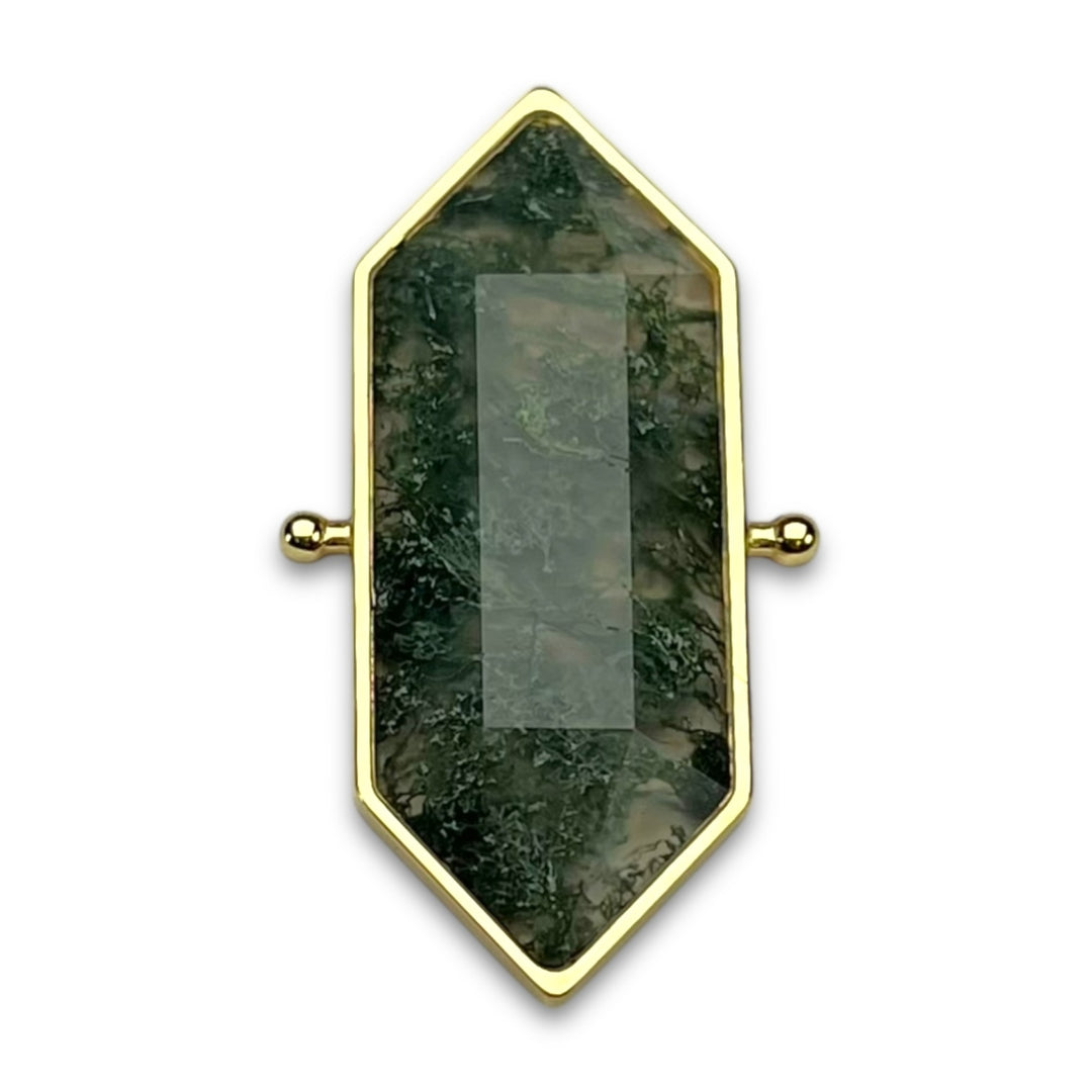 Moss Agate Titan TwinPoint™ Crystal Element - Studio Line