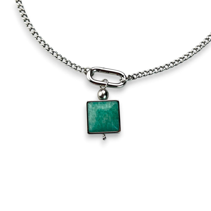 MiraLink™ of the Month - 1 Cushion Element on Curb Necklace