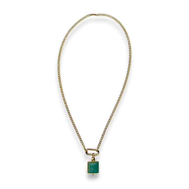 MiraLink™ of the Month - 1 Cushion Element on Curb Necklace