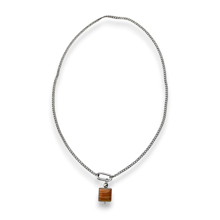 MiraLink™ of the Month - 1 Cushion Element on Curb Necklace