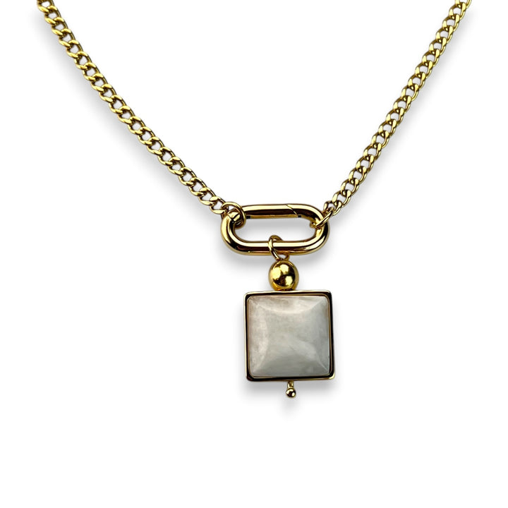 MiraLink™ of the Month - 1 Cushion Element on Curb Necklace