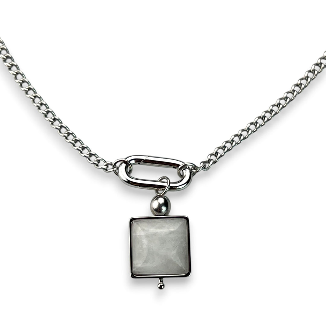 MiraLink™ of the Month - 1 Cushion Element on Curb Necklace