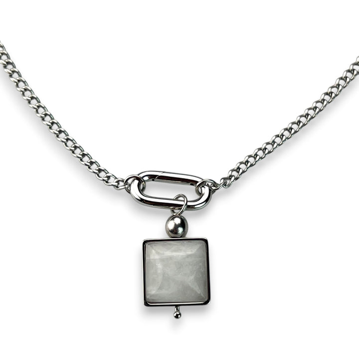 MiraLink™ of the Month - 1 Cushion Element on Curb Necklace