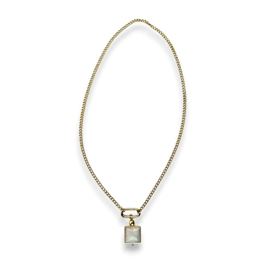MiraLink™ of the Month - 1 Cushion Element on Curb Necklace