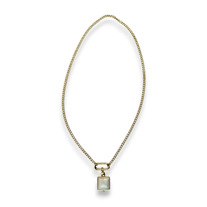 MiraLink™ of the Month - 1 Cushion Element on Curb Necklace