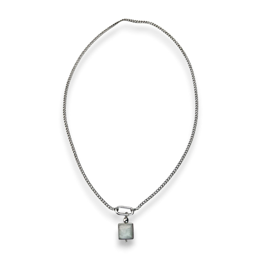 MiraLink™ of the Month - 1 Cushion Element on Curb Necklace