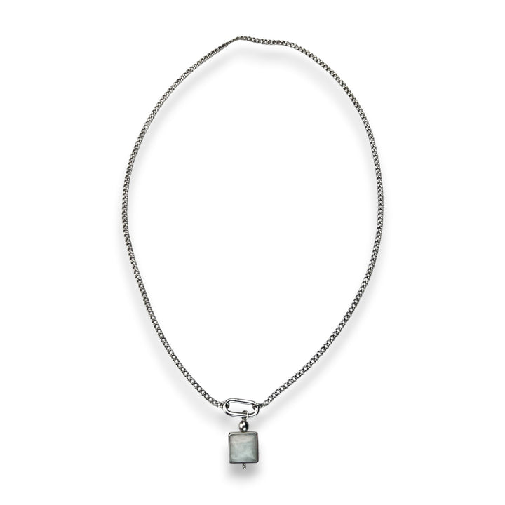 MiraLink™ of the Month - 1 Cushion Element on Curb Necklace