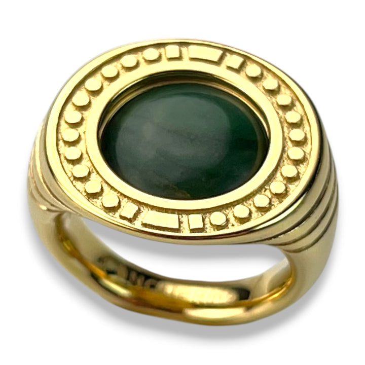 Round Crystal Signet Ring – Studio Line