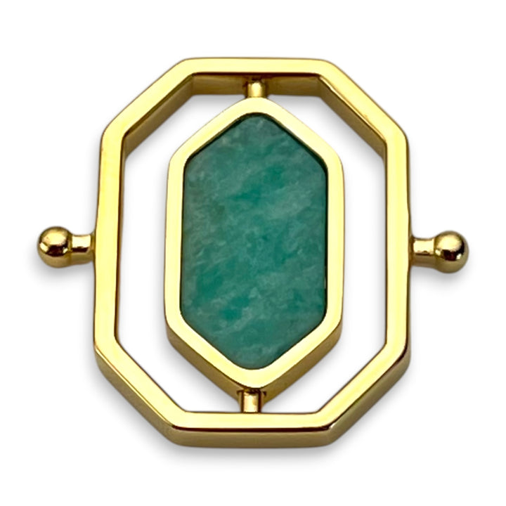 Amazonite Octangle HaloSpin™ Crystal Element