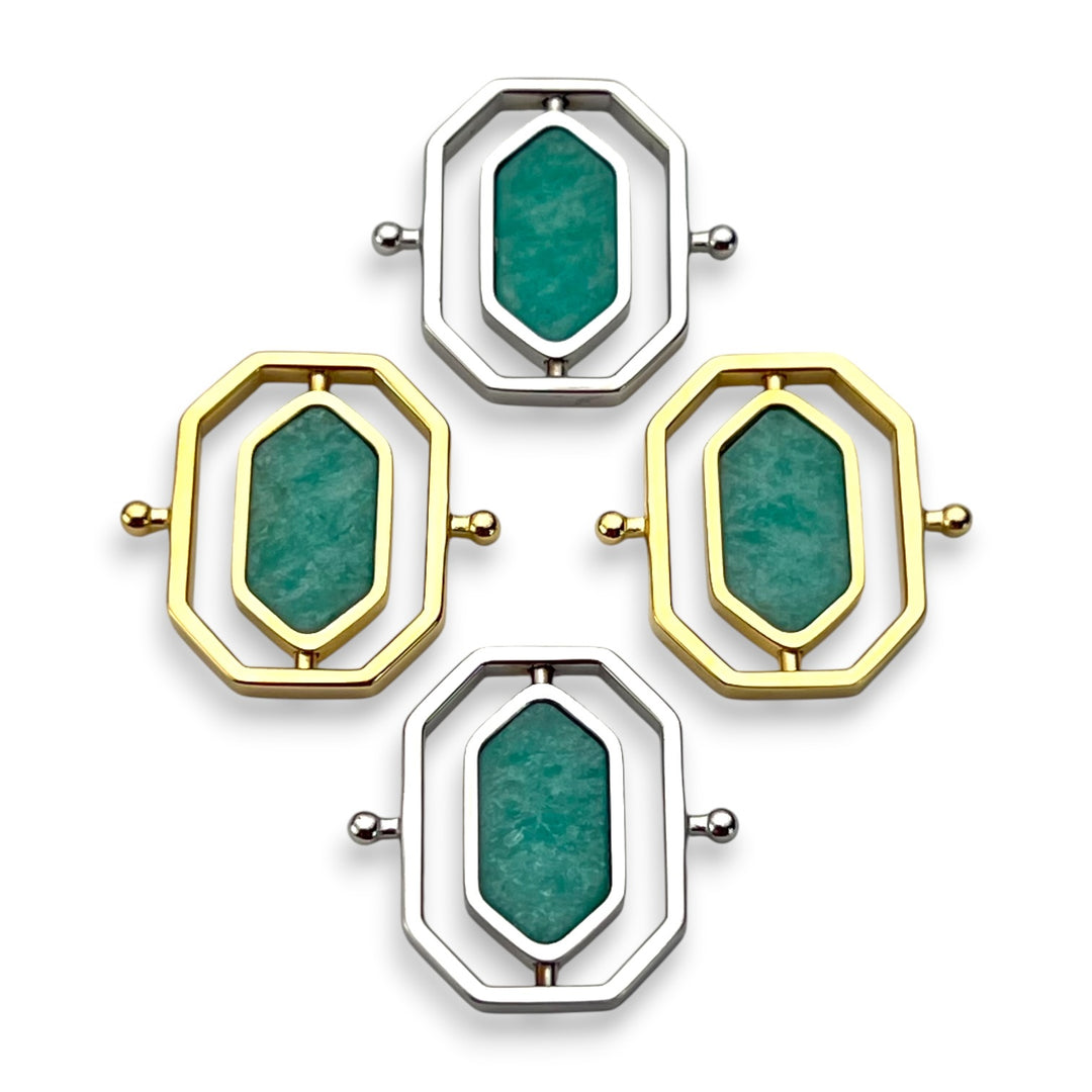 Amazonite Octangle HaloSpin™ Crystal Element