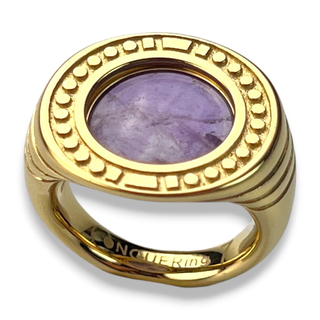 Round Crystal Signet Ring – Studio Line