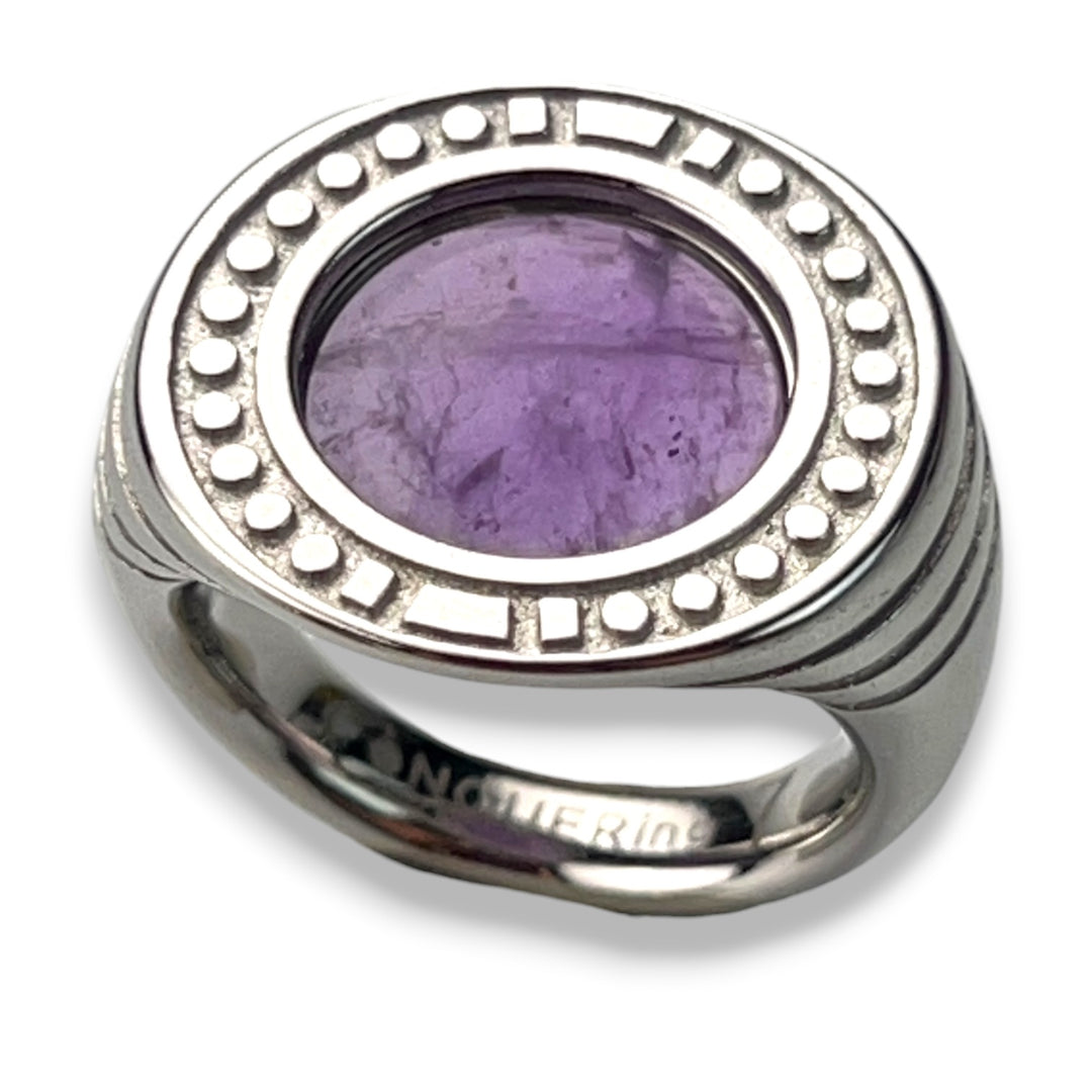Round Crystal Signet Ring – Studio Line