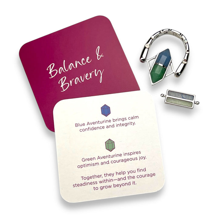 Balance & Bravery SoulStack™ 2 Element CrownCut™ Fidget Ring Set