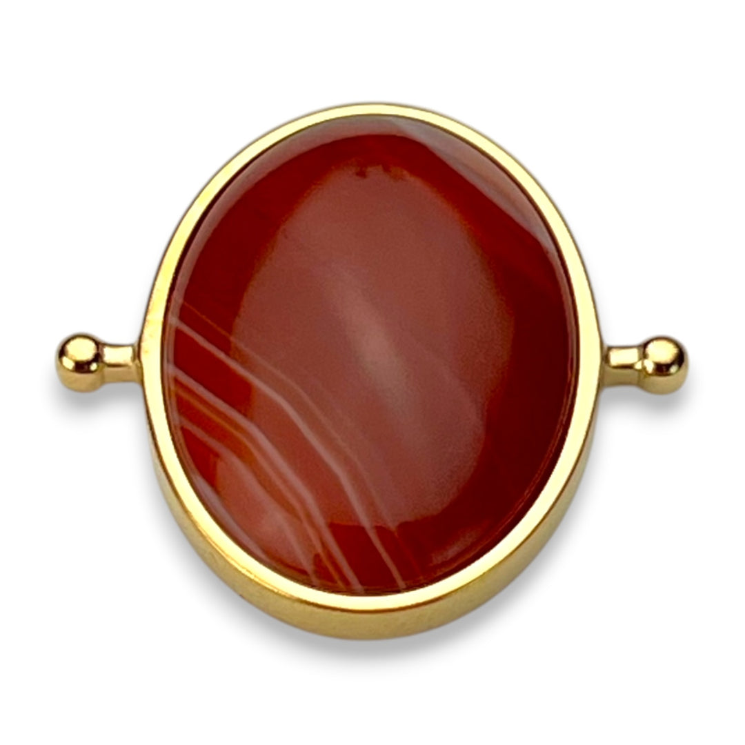 Banded Red Agate Oval Crystal Element