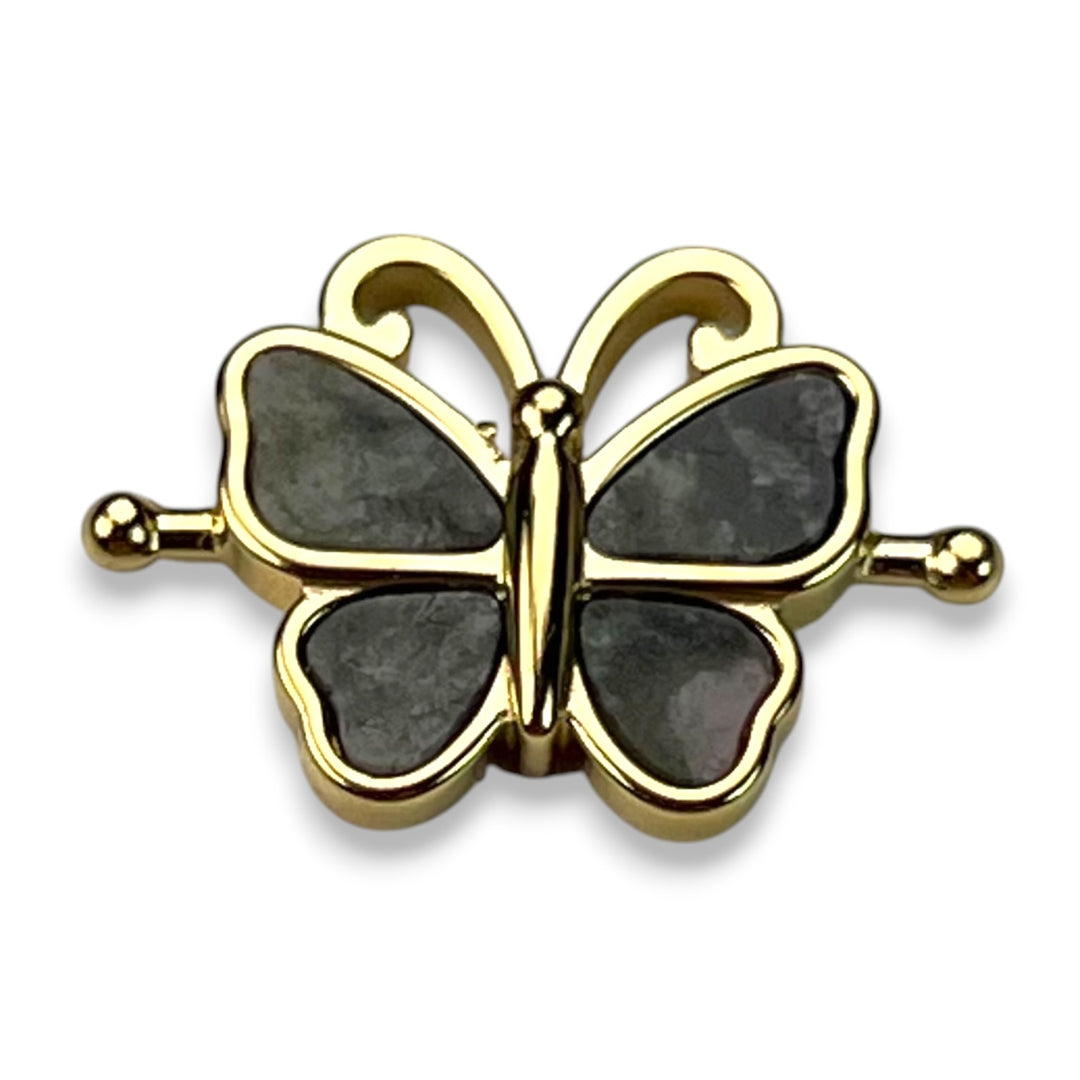 Black Picasso Jasper Crystal Butterfly Element