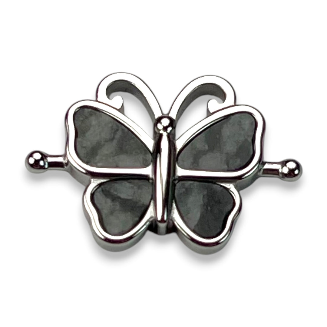 Black Picasso Jasper Crystal Butterfly Element