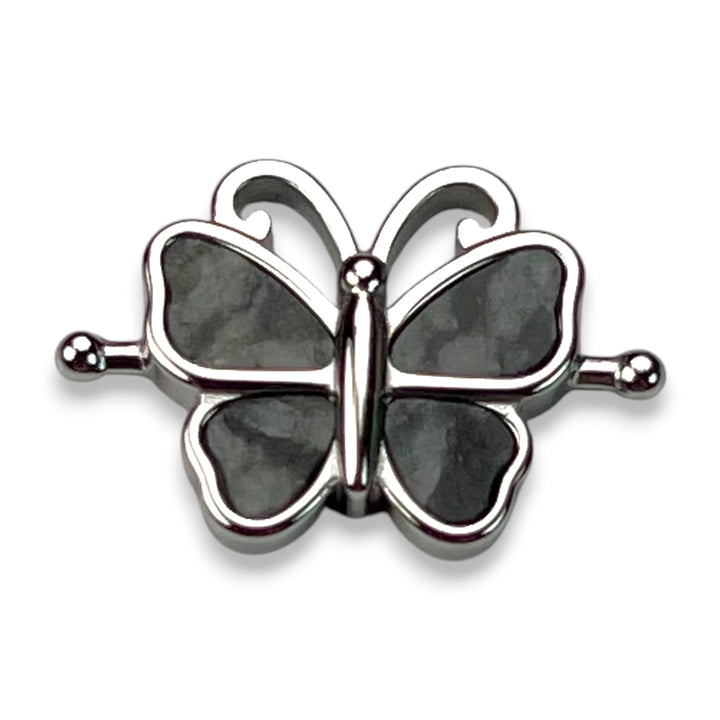 Black Picasso Jasper Crystal Butterfly Element