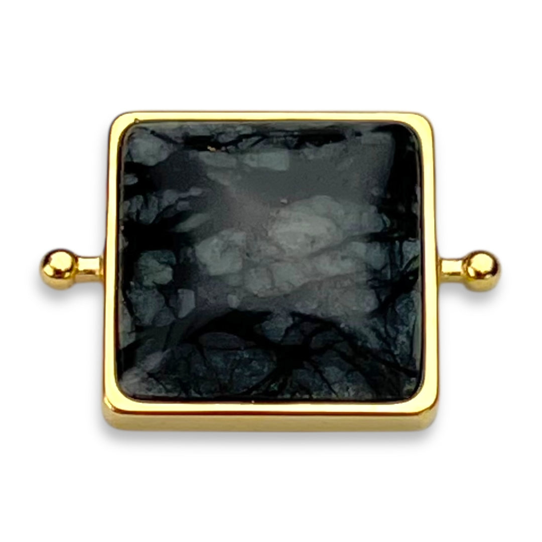 Black Picasso Jasper Cushion Crystal Element