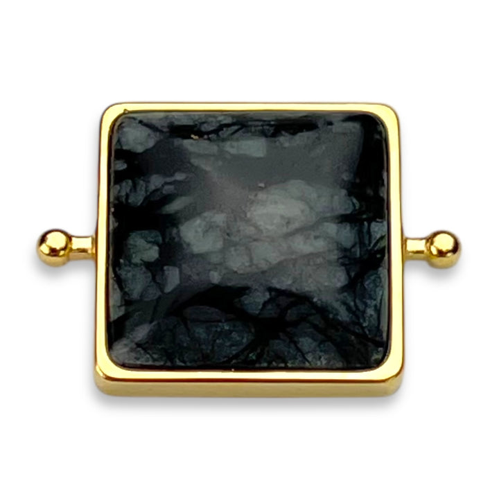 Black Picasso Jasper Cushion Crystal Element