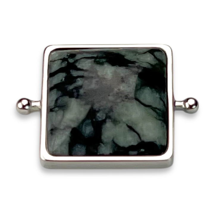 Black Picasso Jasper Cushion Crystal Element