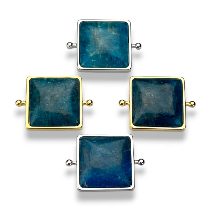 Blue Apatite Cushion Crystal Element